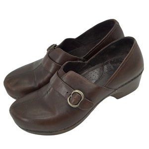 Dansko Tamara Leather Clog Women's Size 41 (10.5-11) Brown Comfort Shoe Slip-on